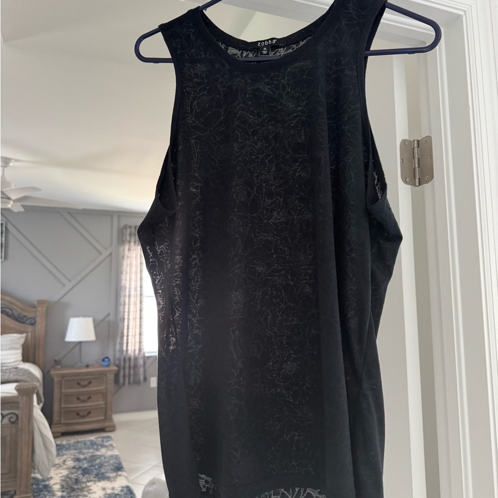 Zobha Black Tank Top Sleeveless Style